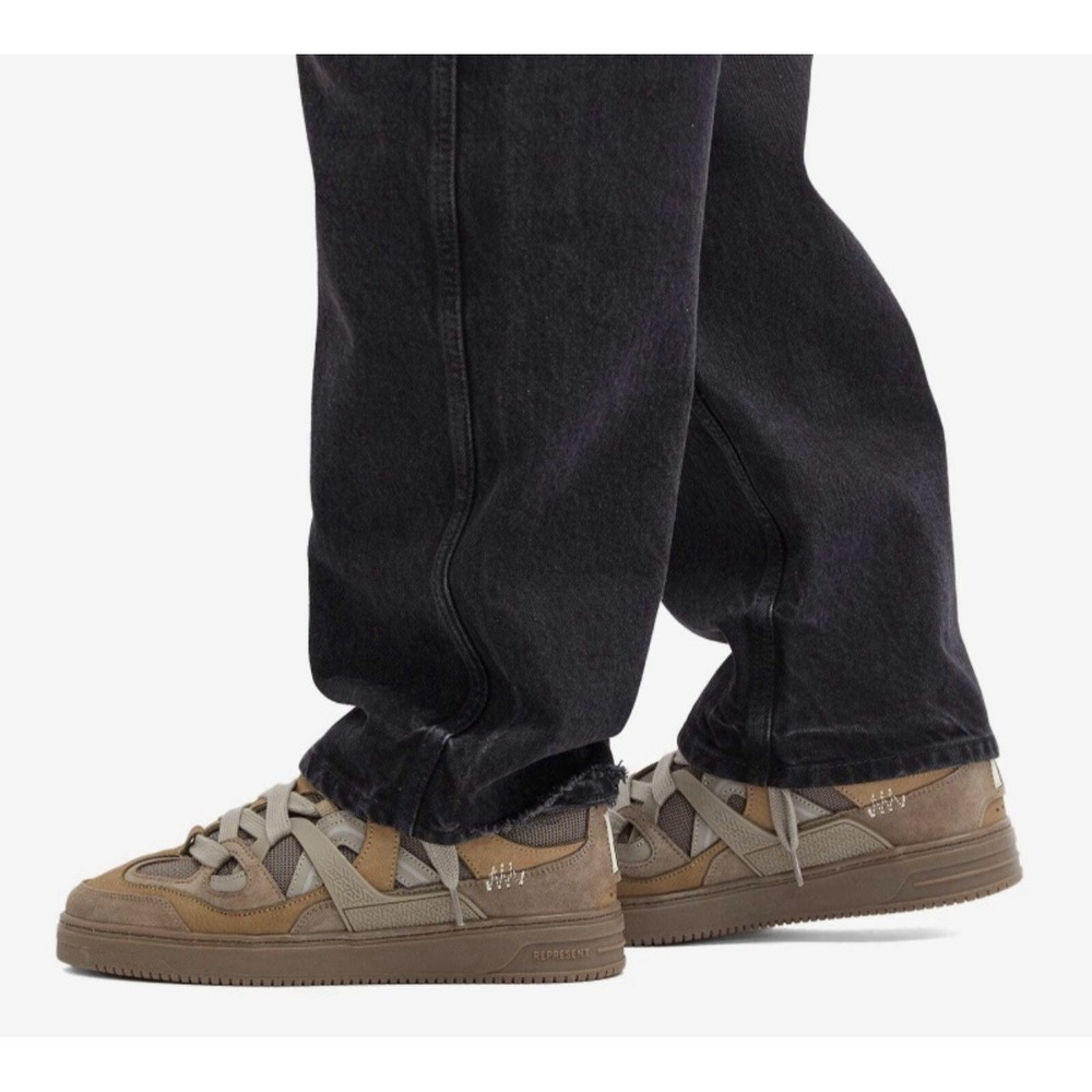 Represent Men Size EU 45/US 12 Bully Washed Taupe Low Top Sneakers Skate